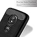 Moto G6 Play Case [Not Moto G6], OEAGO [Shock Resistant] Flexible Soft TPU Brushed Anti-Fingerprint Protective Cover and Carbon Fiber Design for Motorola Moto G6 Play (G Play 6th Generation) - Black