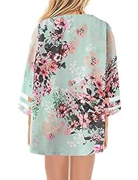 joellyus de las damaes 3 4 con volantes Bell manga kimono Cárdigan Cover Up
