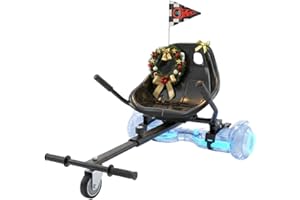 Awwscooter Go Kart Seat Attachment for Self-Balancing Scooter – Adjustable Frame Fits 6.5", 8", 10" Balance Boards, Easy Install, Safe & Fun Ride for Kids and Adults, Ideal for Gifts