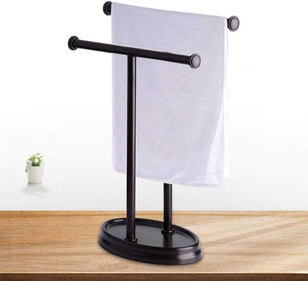 CTEGOOD Toallero de pie Independiente, Toallero baño pequeño con 2