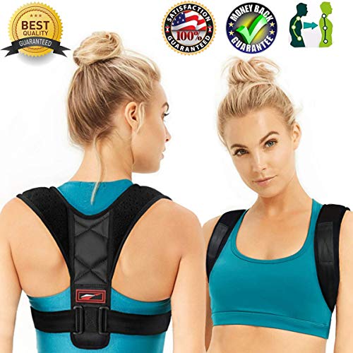 Posture Corrector for Women Men Relieves Upper Back & Shoulders Pain Back Posture Brace for Men Women Orthopedic Adjustable Brace Posture Belt Back Strap Bad Posture (Posture Corrector, 26" - 46")