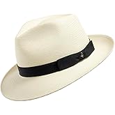 ULTRAFINO Genuine Havana Retro Panama Straw Hat Classic Lightweight