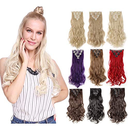 8pcs Clip In Hair Extensions Highlight 23 26 Straight 17 24