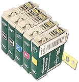 YoYoInk Remanufactured Ink Cartridges Replacement for Epson 200 200XL T 200 T200 XL T200XL, 5 Pack (2 Black, 1 Cyan, 1 Magenta, 1 Yellow) - With Ink Level Display Indicator