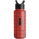 Simple Modern Spiderman Water Bottle with Straw Lid Vacuum Insulated Stainless Steel Metal Thermos | Marvel Gifts for Women Men Reusable Leak Proof Flask | Summit Collection | 32oz Spider Armor
