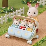 Sylvanian Families Triplets Stroller Blue L5533 Dollhouse Playset view 5