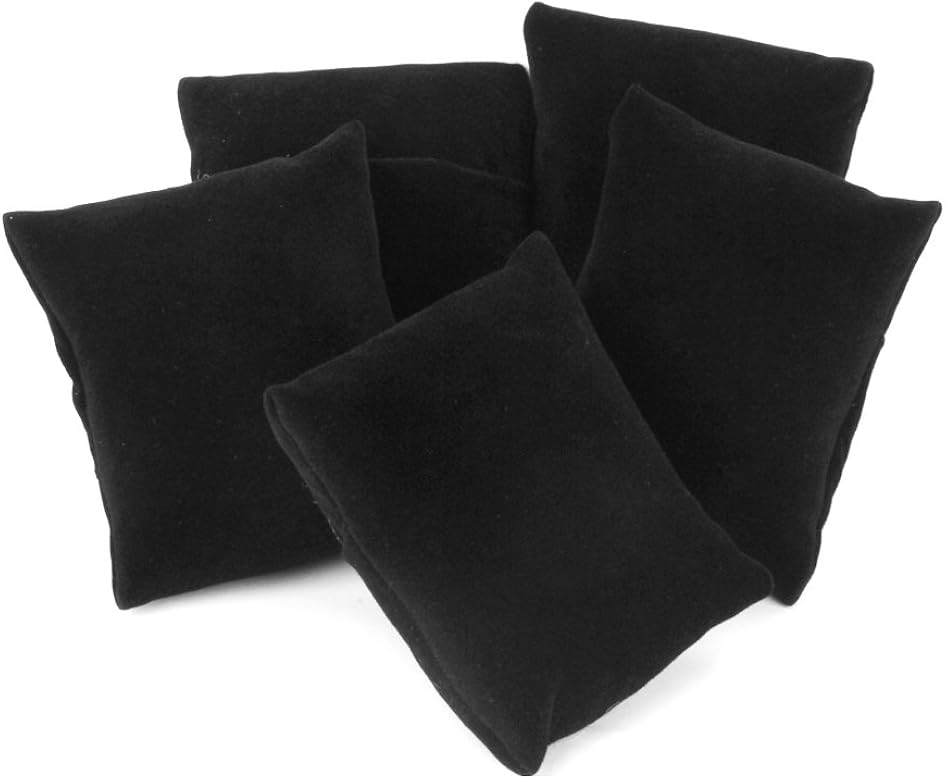 5 Pcs Velvet Bracelet Watch Jewelry Pillow Display Black Amazon