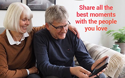 Feelcare 10 Inch Smart Wifi Digital Photo Frame with Touch Screen, IPS LCD Panel, Built in 8GB Memory, Wall-Mountable, Portrait&Landscape, Instantly Sharing Moments(Black)