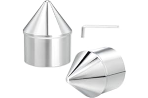 KICRY Front Axle Nut Covers CNC Black Chrome Caps Compatible with Harley Davidson Touring Sportster Trike Dyna Softail Street Glide Road King Iron 883 Fat Boy 2002-2024 (B-Chrome)