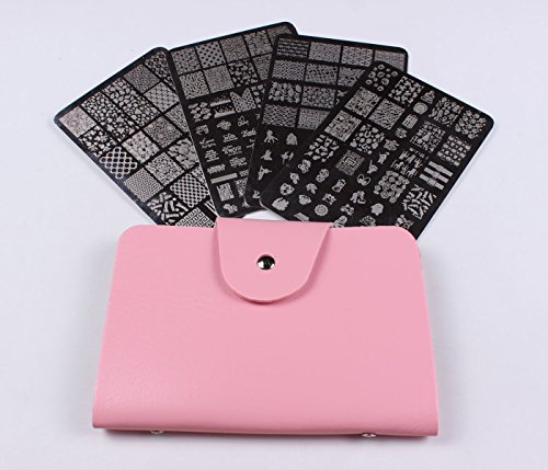 Finger Angel 4PCS XL Nail Art Stamp Plates With Stamping Image Plates Collection Manicure Tools Plate Organizers