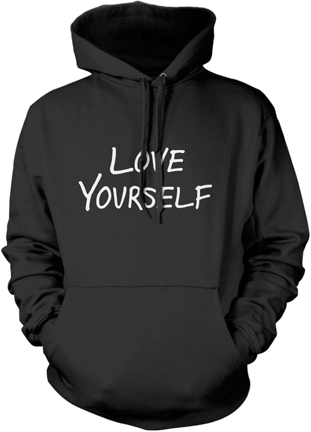 Love yourself black hoodie Clearance