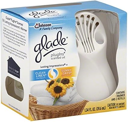 Amazon Com Glade Plugins Scented Oil Starter Kit Lasting Impressions Warmer With Fan 2 Oil Refills One Starter Kit Health Personal Care