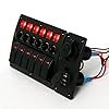 Amarine-made-6-Gang-Red-LED-Indicators-Rocker-Circuit-Breaker-Waterproof-Marine-Boat-Rv-Switch-Panel-Combined-with-Dual-USB-12v-Power-Adapter-Panel-PN-CB6-R-CB1S1S2