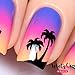 Whats Up Nails - Palm Nail Vinyl Stencils for Nail Art Design (1 Sheet, 20 Stencils)