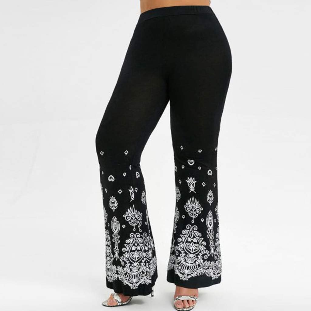 RTYou Women Elastic Waist Wide Leg 