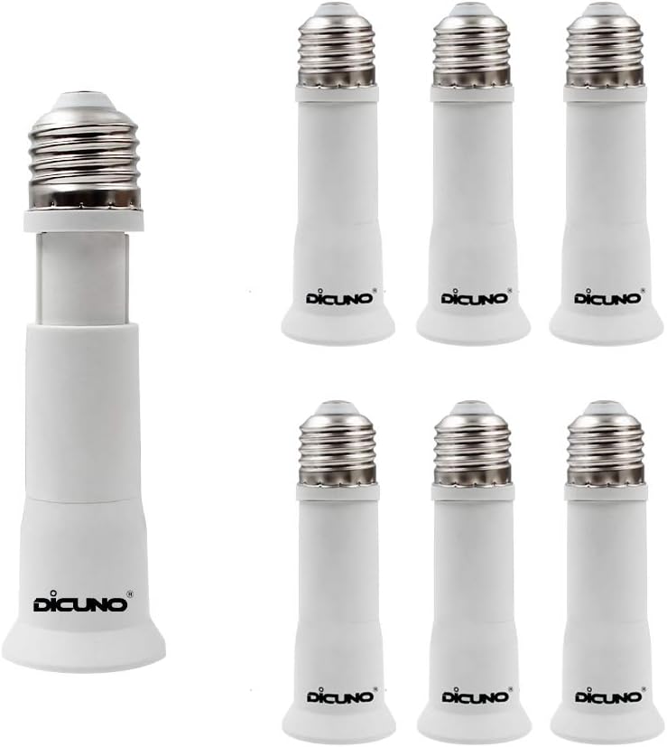 DiCUNO E26 Socket Extender Adapter, E26 to E26 Edison Screw Converter