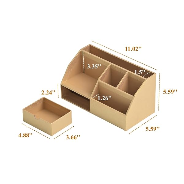 BOLDFOX GOLD PAPER DESK ORGANIZER,OFFICE DESK ACCESSORIES WITH 1 DRAWER ORGANIZER