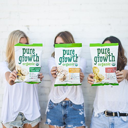 Pure Growth Organic Sweet Jalapeno Super Chips, 3.5 Ounce (Pack Of 6) Grocery & Gourmet Food, Snack Foods, Chips & Crisps