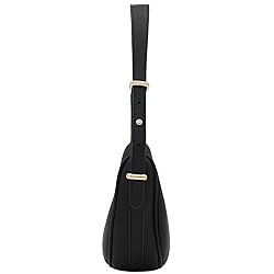 Small Crescent Smooth PU Leather Armpit Shoulder
