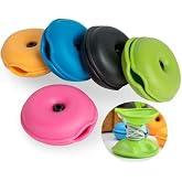 5 Packs Tangle-Free Cable Turtle Organizer Case Cord Keeper Cable Wrap Winder Earbuds Keeper Headphone Storage Case Cord/Wire Shortener Cable Cord Manage Case Charging/Lightening Cable Keeper
