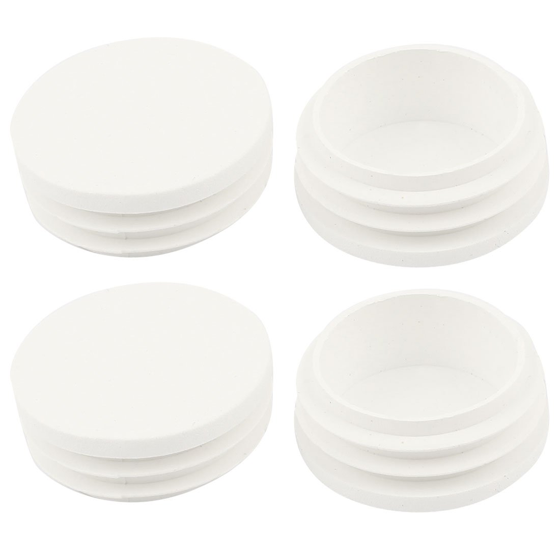 Sourcingmap 4Pcs Plastic Blanking End Caps 37mm Dia Round Shape Tubing Tube Insert