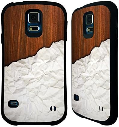 Official Nicklas Gustafsson Wooden Crumpled Paper Textures Hybrid Case for Samsung Galaxy S5 / S5 Neo