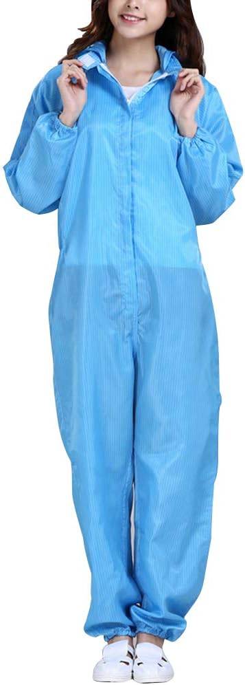 Washable & Reusable Protective Gown Coveralls with Hood - Anti-Static Dustproof Clothing Suit for Men Women