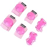 BOSONER Kids/Youth Rollerblade Roller Skates Cycling Knee Pads Elbow Pads (Pink, Medium(6-15 Years))