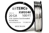 TEMCo Stainless Steel Wire SS 316L - 20 Gauge 100 FT Non-Resistance AWG ga