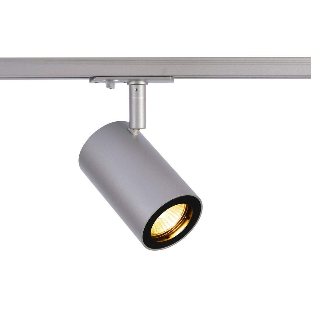 SLV 1-Phase System Spot Enola_B Track SPOT/Spotlight, LED spot, Ceiling Spotlight, Ceiling Light, Track System, Indoor Lighting / GU10 50W Grey