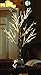 LOFTPLUS LED Snow Tree Bonsai String Light 24 LED for Indoor use Warm White Battery-Operated 5V DC Adapter Burlap Sack Included 24in