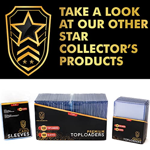 Star Collector 3X4 Clear Toploaders and Penny Sleeves (100 35 Point