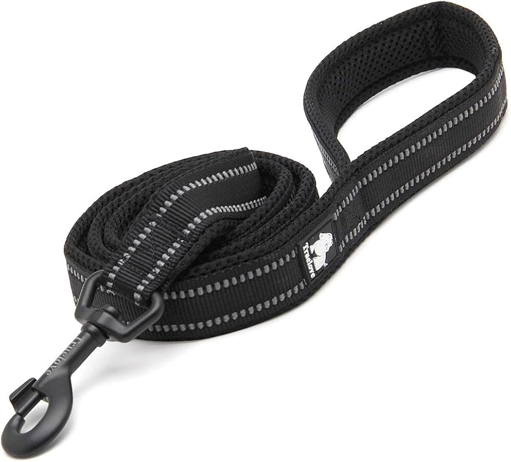 Truelove TRUE LOVE Dog Leash 110cm Reflective Padded Handle M Black