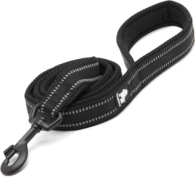 Truelove TRUE LOVE Dog Leash 110cm Reflective Padded Handle M Black