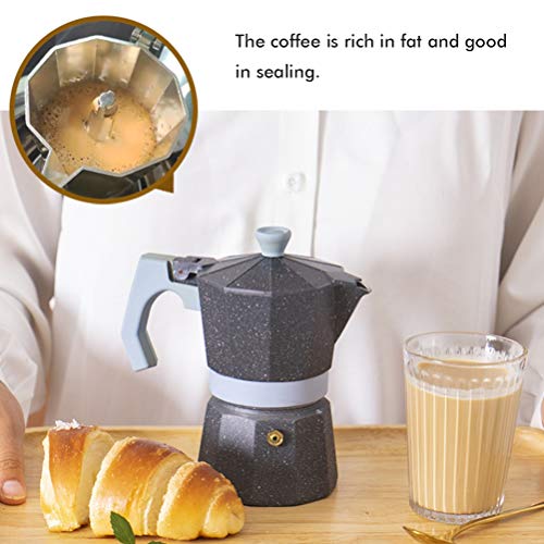 Aluminium-Kaffeemaschine – Espressokocher Mokka-Kaffeekanne, starke langlebige Einzelventile, Kaffeemaschine – 100 ml – Bild 5