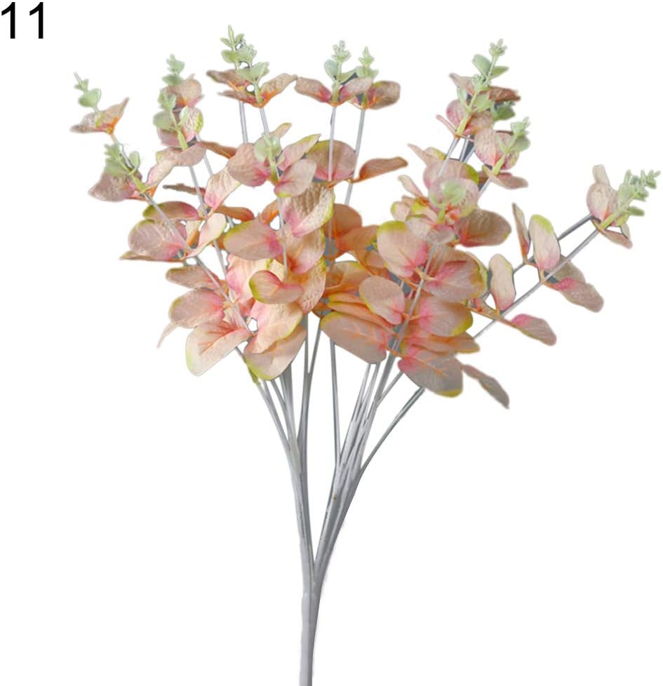 Amazon Com Litymitzromq Artificial Bonsai Fake Plants 1pc Colored Artificial Eucalyptus Leaf Plant Garden Party Home Festival Decor Faux Fake Flowers Floral Arrangement Kitchen Dining