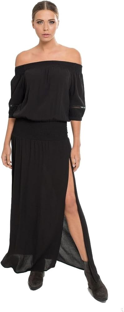 Muche et Muchette Ellyn lond Dress With Short Sleeves In Crepe