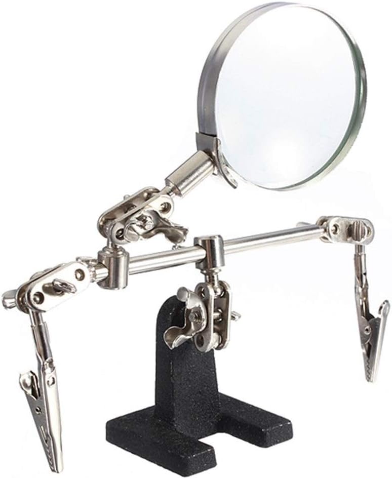 NICOLAS 360 Degree Rotating 4X Welding Magnifier Can Adjust Alligator Clip