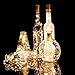 REDNUTH Cork Lights Wine Bottle Lights, 12 Pack 20 LEDs with 36+12 Pcs LR44 Operated Batteries on 7.2 Ft/2m Mini Silvery Copper Wire Fairy Lights for DIY and Party Wedding Table Decor (Warm White)