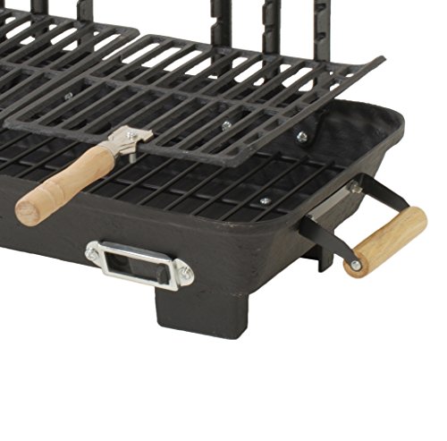 Marsh Allen 30052AMZ Kay Home Product's Cast Iron Hibachi Charcoal Grill, 10 by 18-Inch