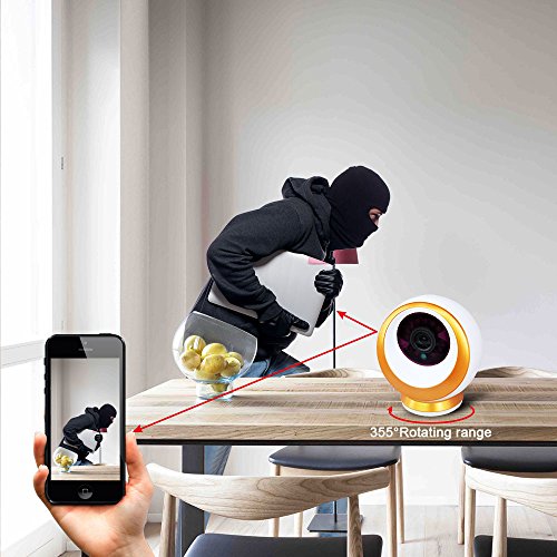 Wireless-IP-Camera-with-Night-Vision-Two-Way-Audio-24GHz-WiFi-and-Real-1080P-FHD-Motion-Detect-Video-Surveillance-Camera-355-Degree-Horizontal-Rotate-for-BabyElderPetNanny-Remote-Monitoring