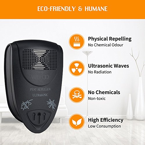 Pest Control Ultrasonic Repellent — Electronic Pest Repeller Plug in for Bugs and Insects - Mice Repellent to Repel and Prevent Mouse, Ant, Mosquito, Spider, Rodent, Roach,Child and Pets Safe Control