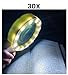 ZOLED Magnifying Glass with Light 10X, Glass Lens, Lighted Magnifier Handheld, with Gift Box for Reading, Seniors or Macular Degeneration
