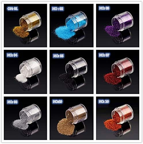 10G/Box DIY Holographic Glitter Powder Nail Art Acrylic UV Gel Shining Dust Polish Makeup Manicure Tools 17