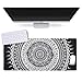 iLeadon Desk Pad Protector, Large Gaming Mouse Pad 35.1 x 15.75-inch 2.5mm Thick, Cute Desk Decor, Office Desk Writing Pad with Non-Slip Rubber Base for Home Office Work Accessories, Black Mandala