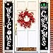 Whaline Christmas Porch Sign, Welcome and Merry Christmas Hanging Sign for Holiday Home Indoor Outdoor Porch Wall Christmas Decoration