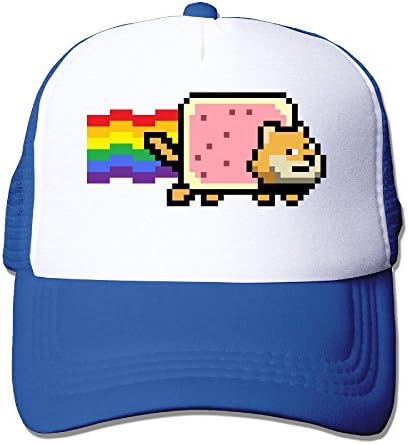 Texhood Doge Poop Rainbow Fashion Trucker Hat One Size RoyalBlue