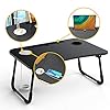 Laptop-Table-with-USB-Ports-Elekin-Laptop-Standing-Desk-for-Bed-Portable-Bed-Tray-Lap-Desk-with-Cup-Holder-for-Writing-Reading-Working-on-BedCouchSofa-with-Little-Gift-Small-Fan-Small-Lamp Laptop Table with USB Ports, Elekin Laptop Standing Desk for Bed, Portable Bed Tray, Lap Desk with Cup Holder for…