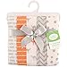 Luvable Friends Unisex Baby Cotton Flannel Receiving Blankets, Camel 5-Pack, One Size