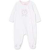 Little Me Clothes for Baby Girls' 100% Cotton Scratch-Free Tag Footie Sleeper, Preemie to 9 Months
